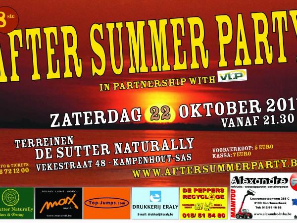 22 oktober: After Summer Party with VLP !