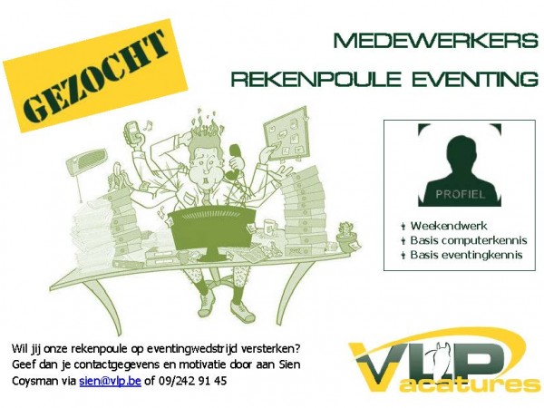 Jobs/Eventing: Word medewerker van de rekenpoule eventing!