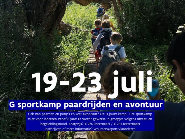 Clubs: Sport Vlaanderen Woumen organiseert een G-sportkamp paardrijden en avontuur