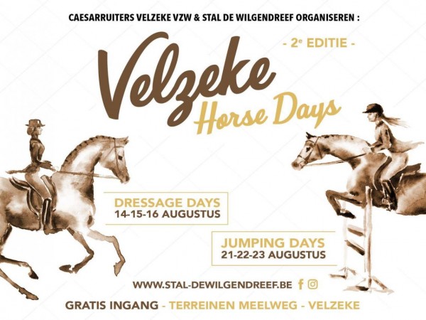 Clubs: Tweede corona-proof editie van de Velzeke Horse Days - zonder publiek