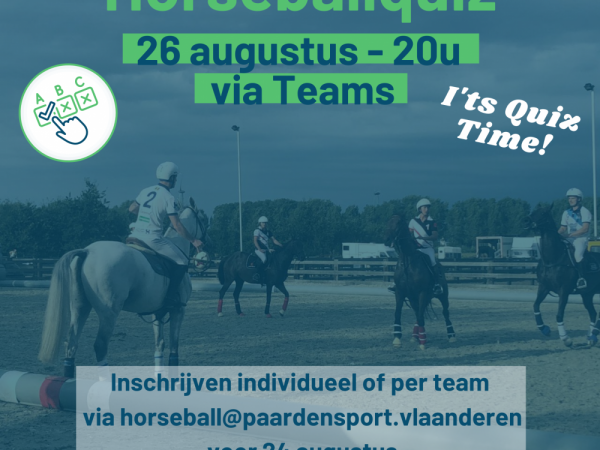 Horseball: Horseballquiz op 26 augustus!