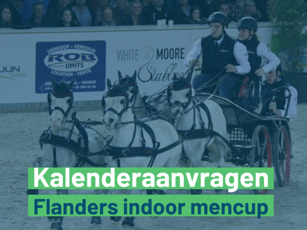 Mennen: Kalenderaanvragen voor Flanders Indoor Mencup!