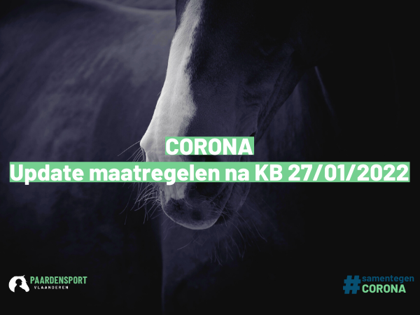 Corona: Update maatregelen voor de sport v.a. 28/01/2022
