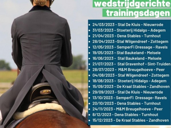 Dressuur: Wedstrijdgerichte Trainingsdagen - Kalender 2023