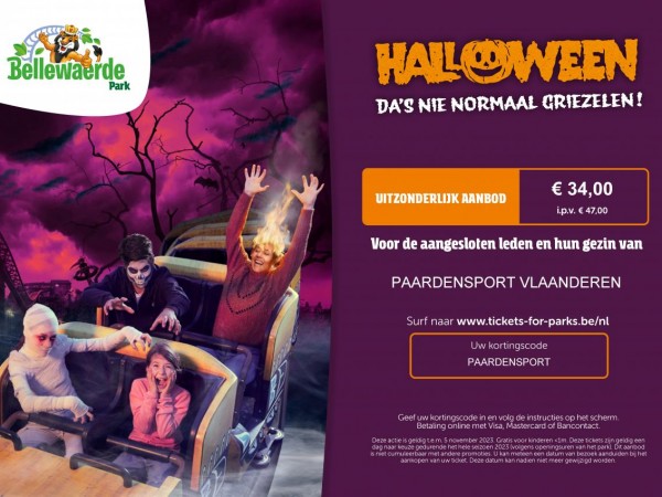Leden: Halloween korting Bellewaerde en Walibi