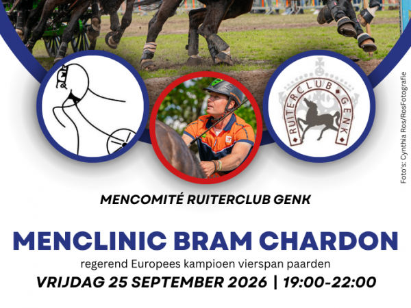 Clubs: Ruiterclub Genk organiseert clinic met Bram Chardon