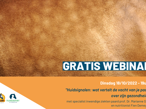 Algemeen: GRATIS WEBINAR 'Huidsignalen: de vacht en gezondheid van je paard' i.s.m. Cavalor