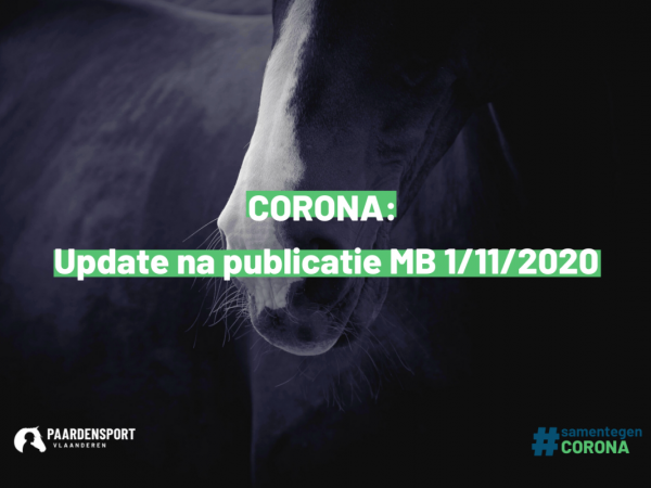 Coronavirus: MB en omzendbrief 01/11/2020