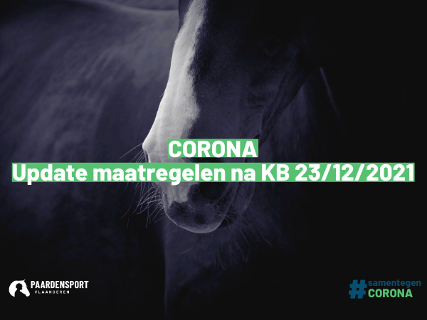 Corona: Update maatregelen voor de sport v.a. 26/12/2021