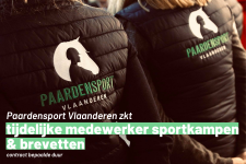 Vacature: Paardensport Vlaanderen zkt tijdelijke medewerker sportkampen en brevetten